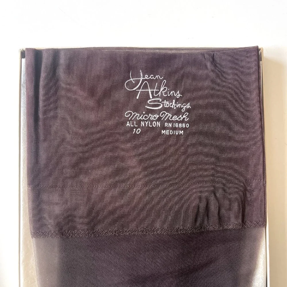 4 Pairs Vintage 50s Jean Atkins Thigh High Nylon Smoke Tint Stockings Medium